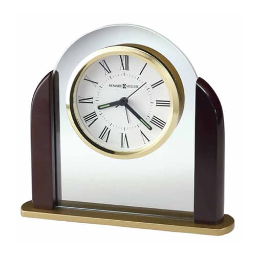 Đồng hồ để bàn làm việc được thiết kế gỗ và pha lê