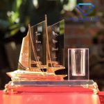 Bộ cắm bút pha lê thuyền buồm
