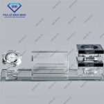 Bộ cắm bút pha lê, đồng hồ để bàn